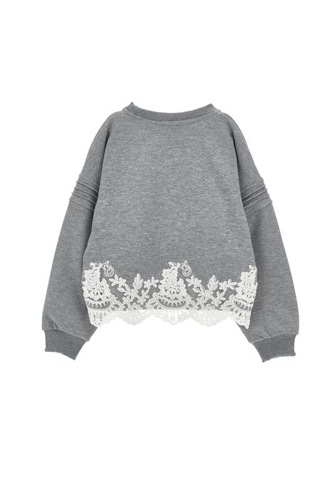Felpa con pizzo ERMANNO SCERVINO JUNIOR | Z9H603 80960032